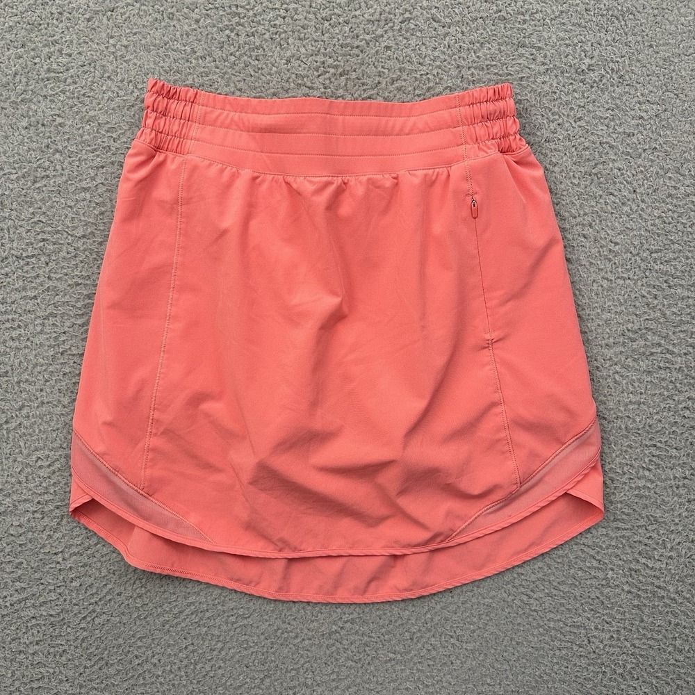 Lululemon Hotty Hot Skirt Skort Raspberry Cream Pink Athletic Women's 6 Tall
